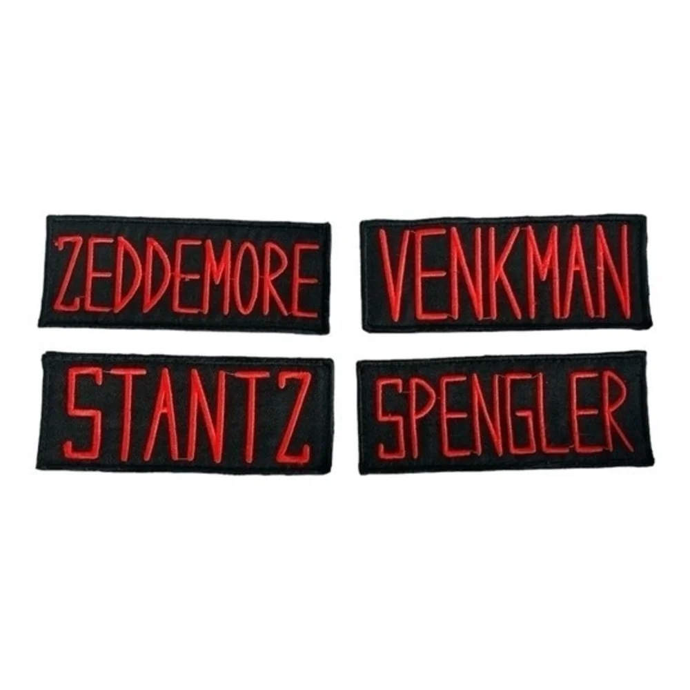 4x Ghostbusters Character Names Embroidered Patches 3
